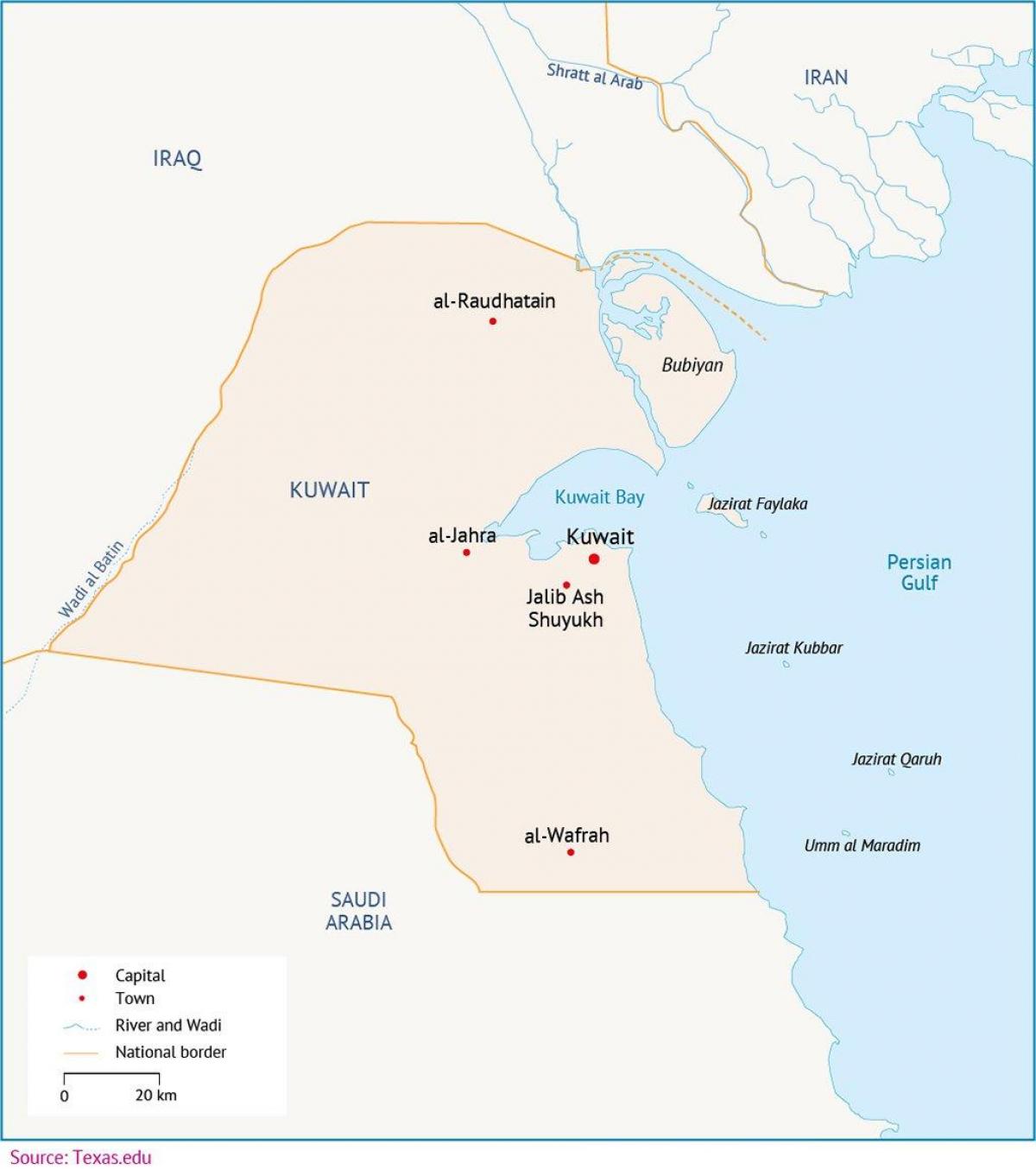 mapa de al zour kuwait