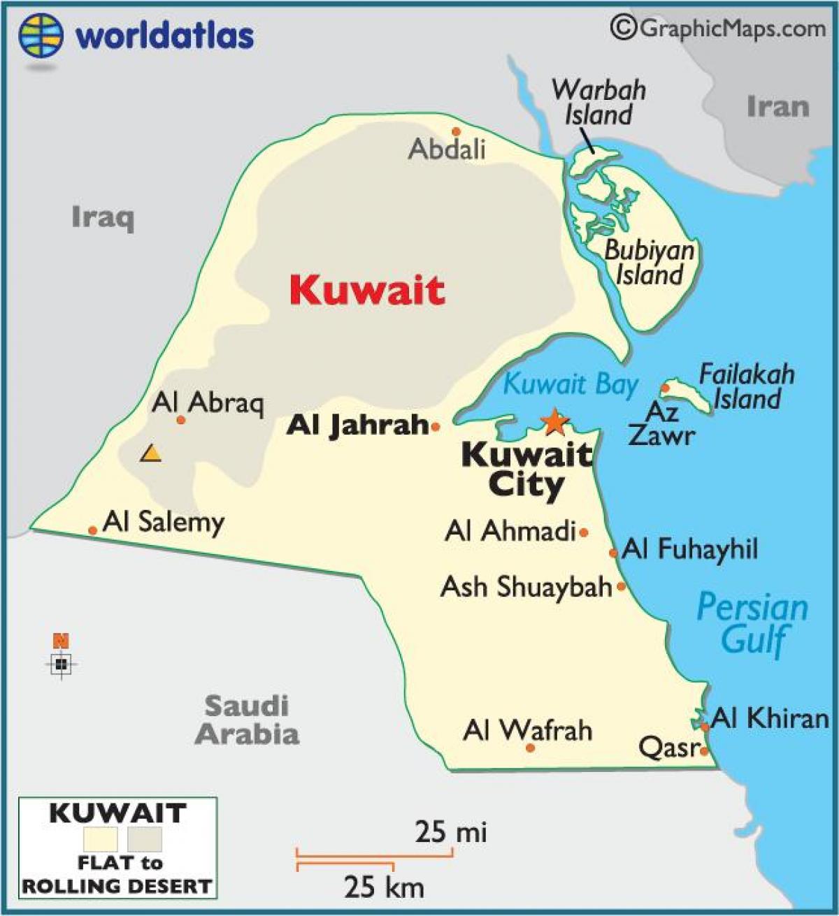 kuwait mapa completo