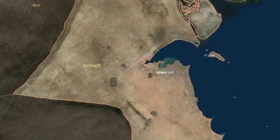 Mapa de kuwait por satélite