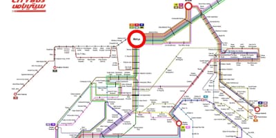 Cidade do Kuwait ônibus 999 mapa de rotas