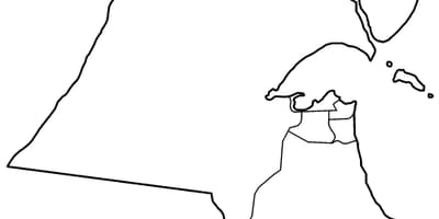 Mapa de kuwait em branco 