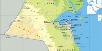 Mapa de kuwait município 