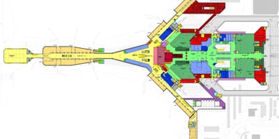 Aeroporto internacional do Kuwait mapa