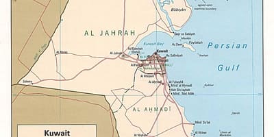 Mapa de kuwait rio
