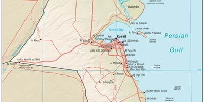 Kuwait mapa de localização